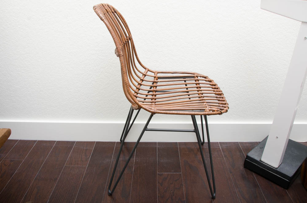 Vintage Modern Rattan Accent Chair