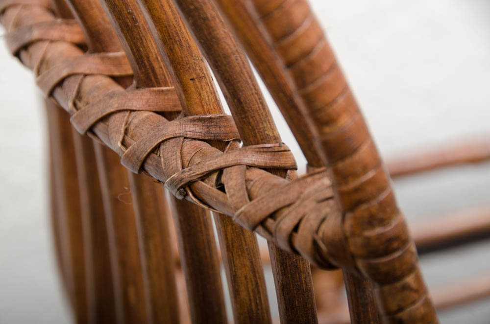 Vintage Modern Rattan Accent Chair