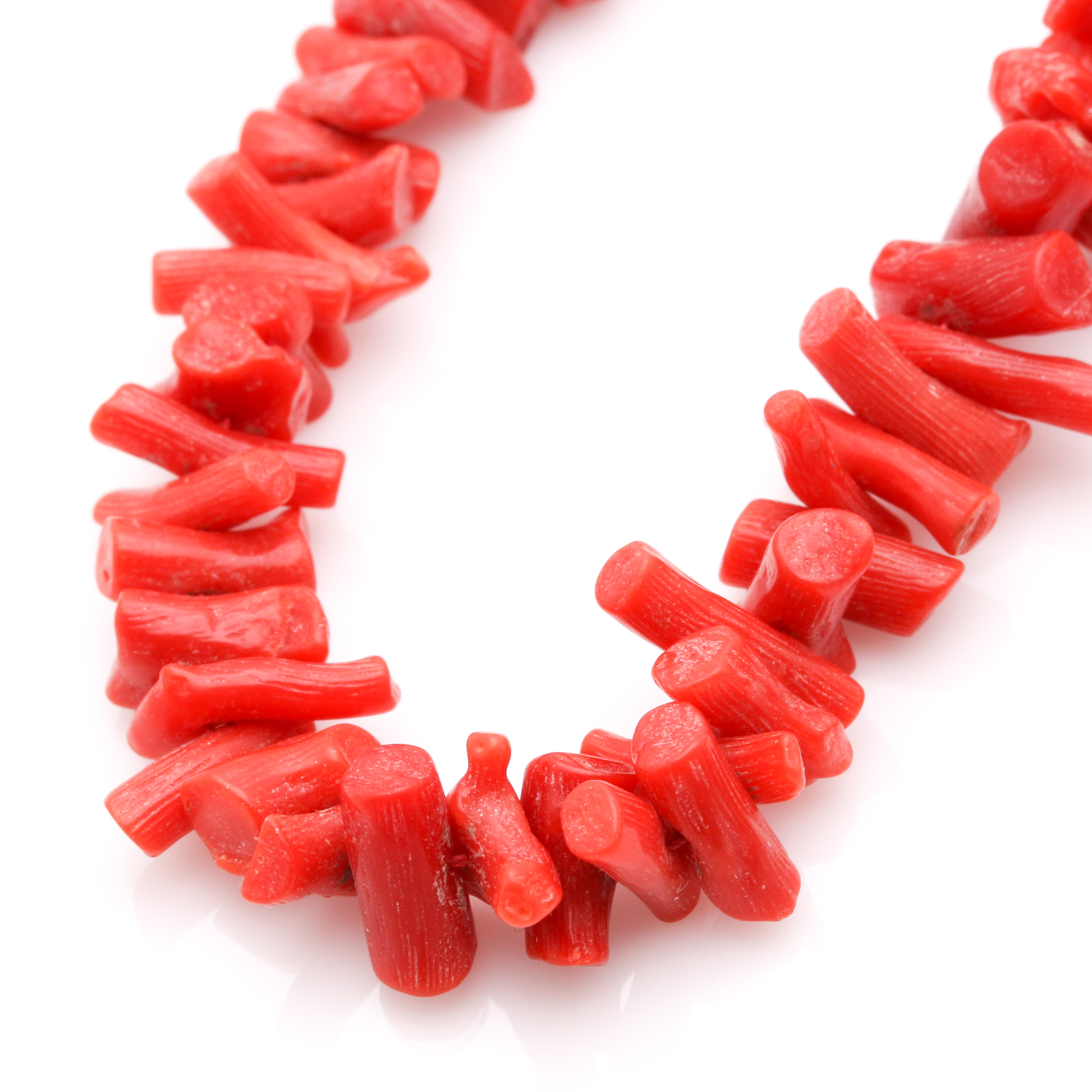 Sterling Silver Coral Beaded Necklaces