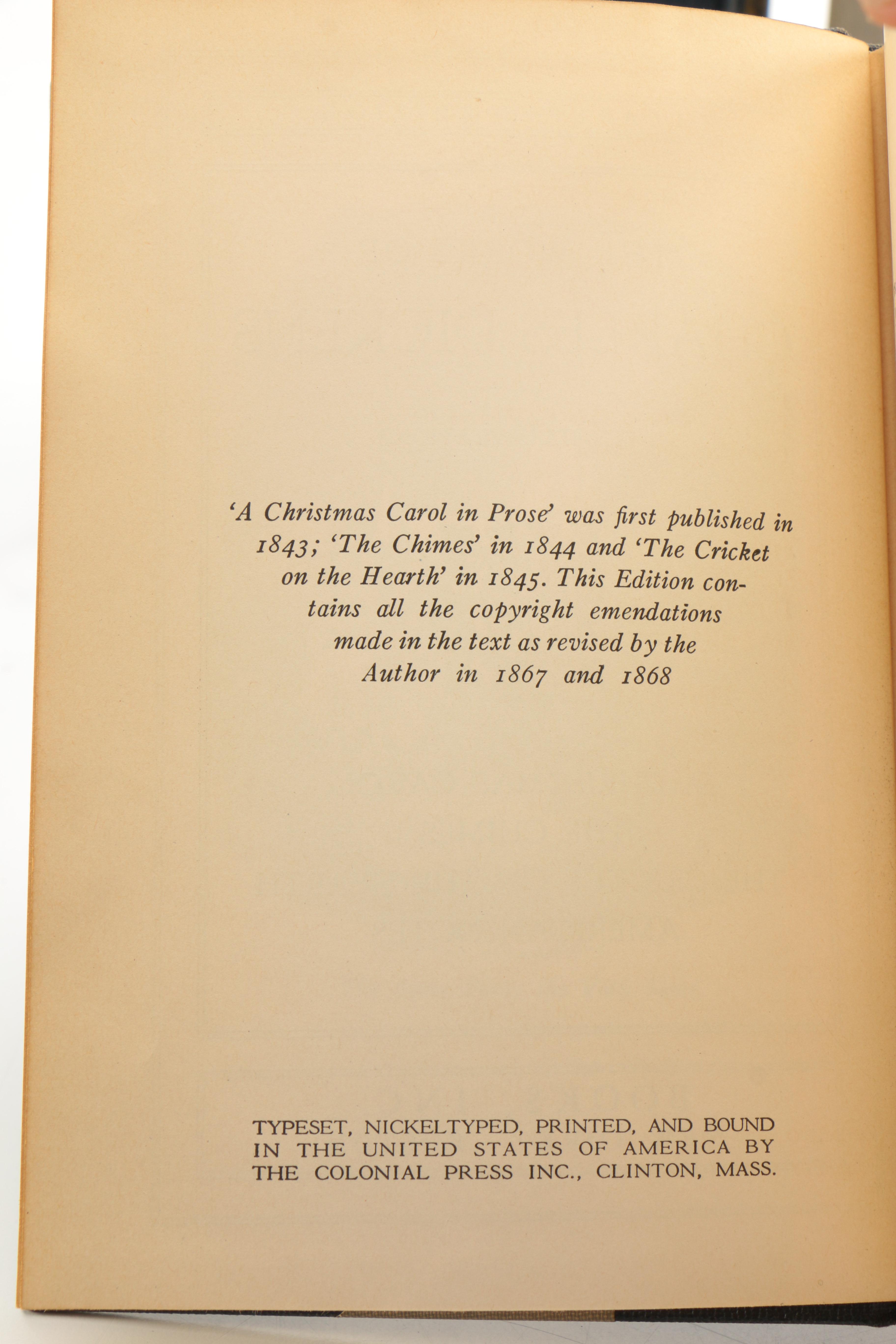 1936 "Cleartype Edition" of "The Works of Charles Dickens"