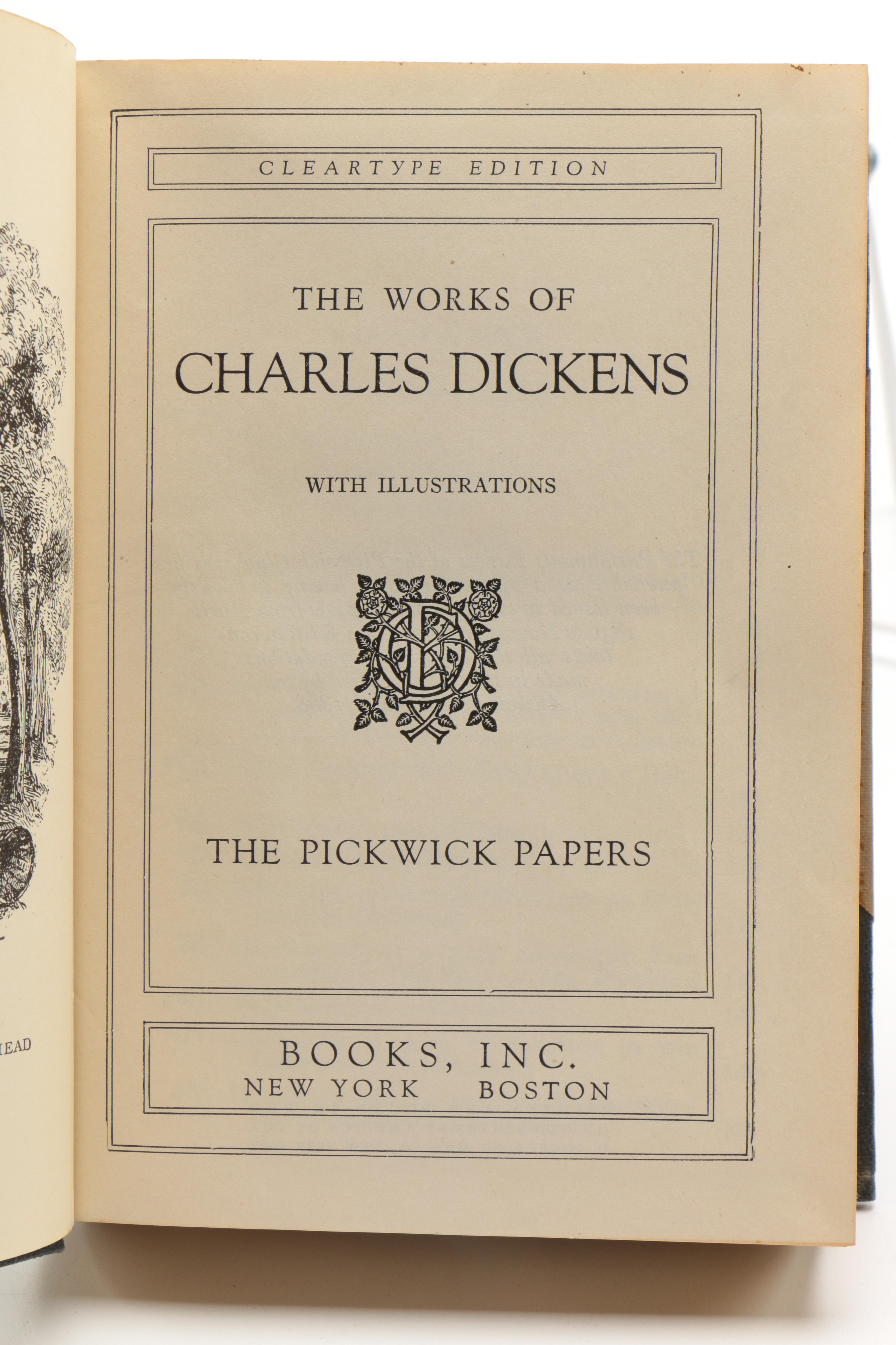 1936 "Cleartype Edition" of "The Works of Charles Dickens"