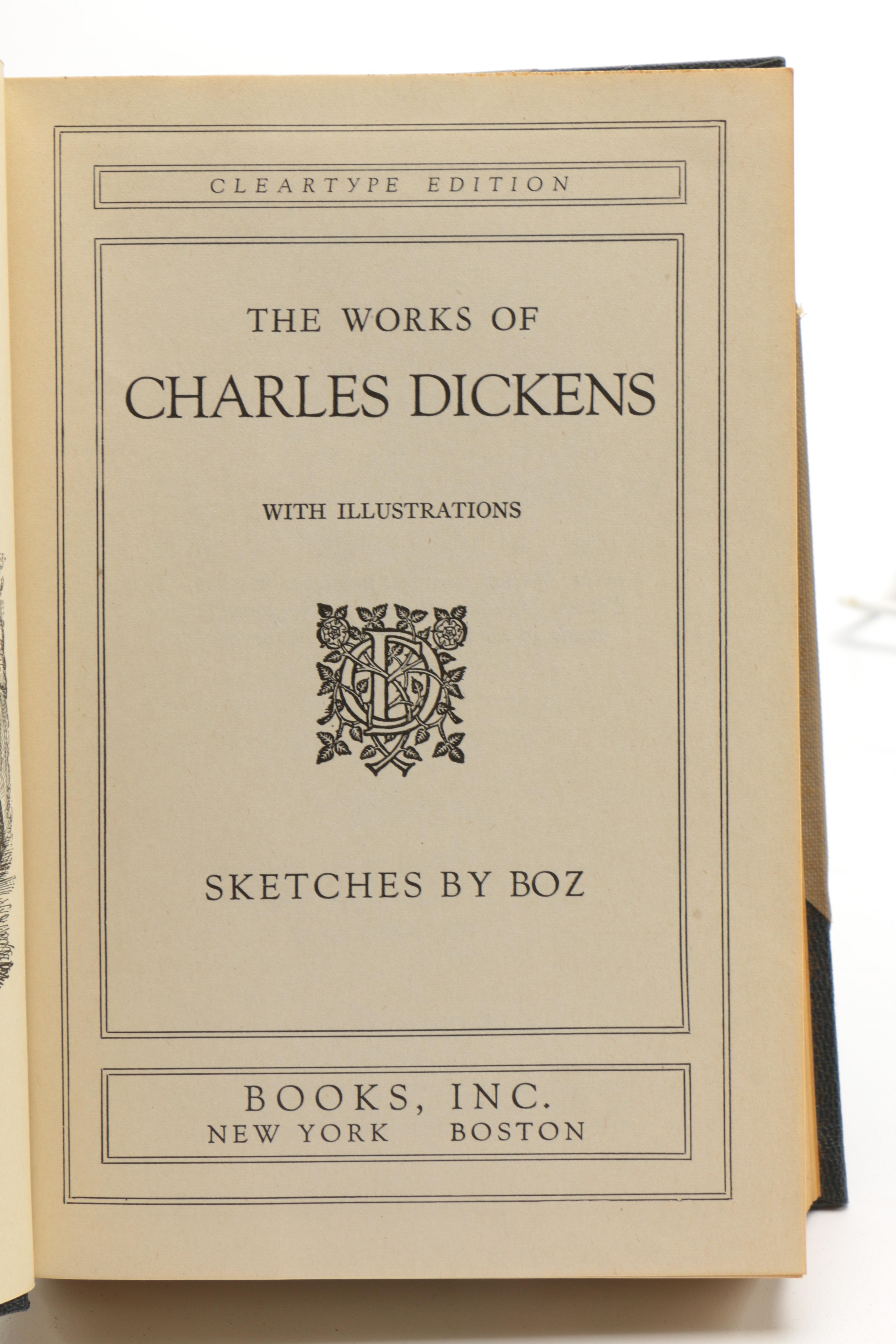 1936 "Cleartype Edition" of "The Works of Charles Dickens"