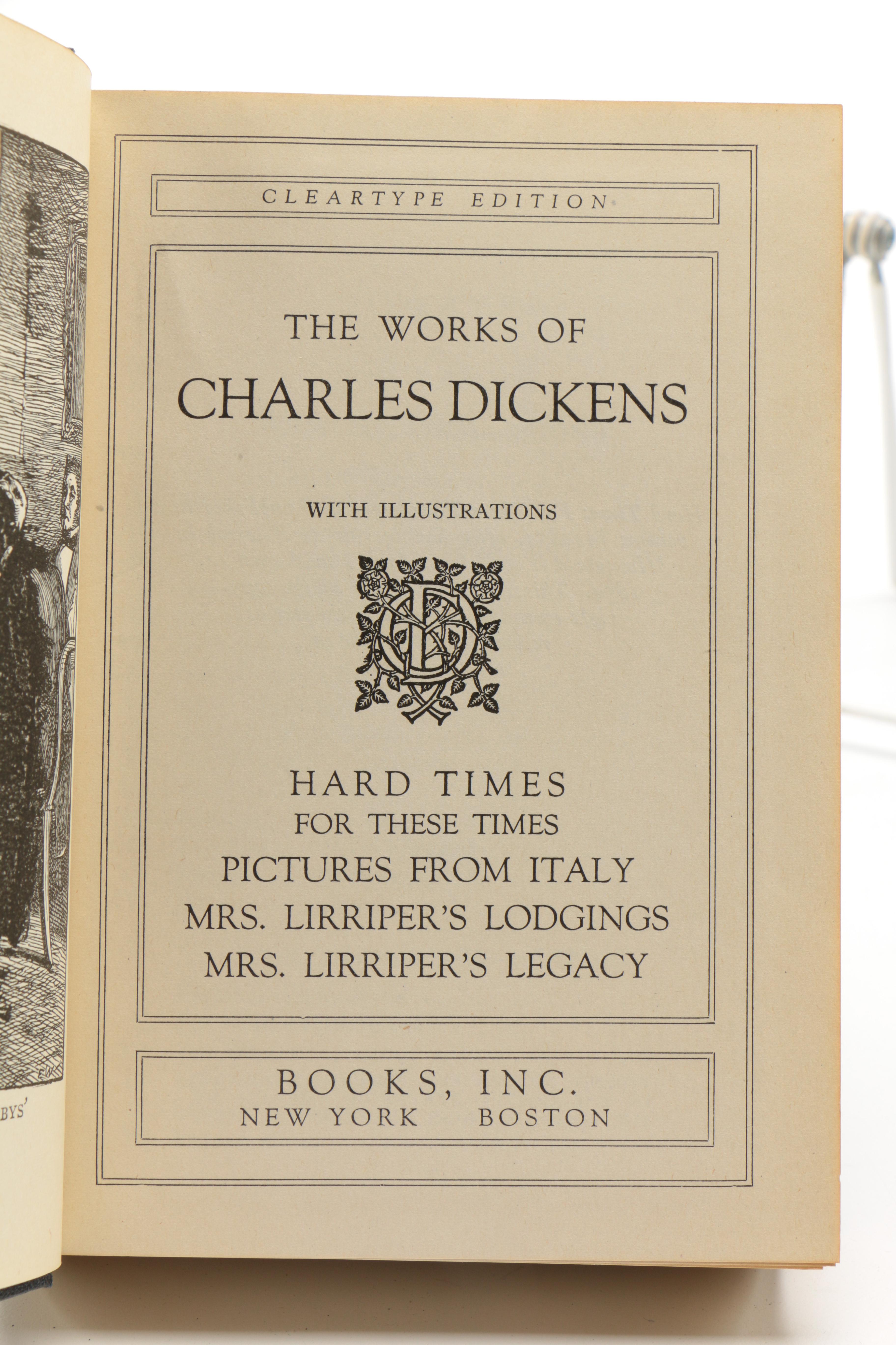 1936 "Cleartype Edition" of "The Works of Charles Dickens"