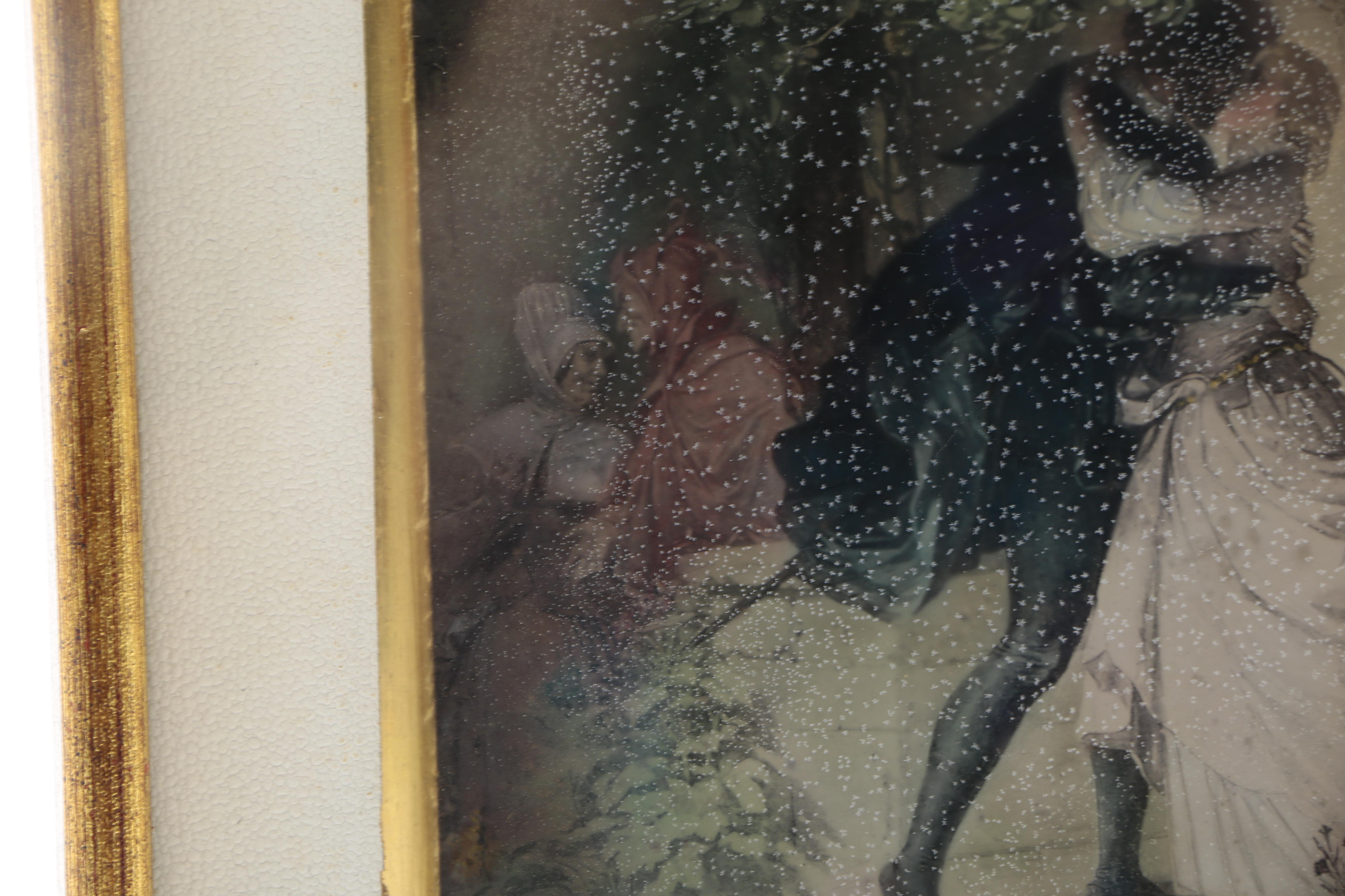 Lithograph on Paper After 19th Century Courtship Scene