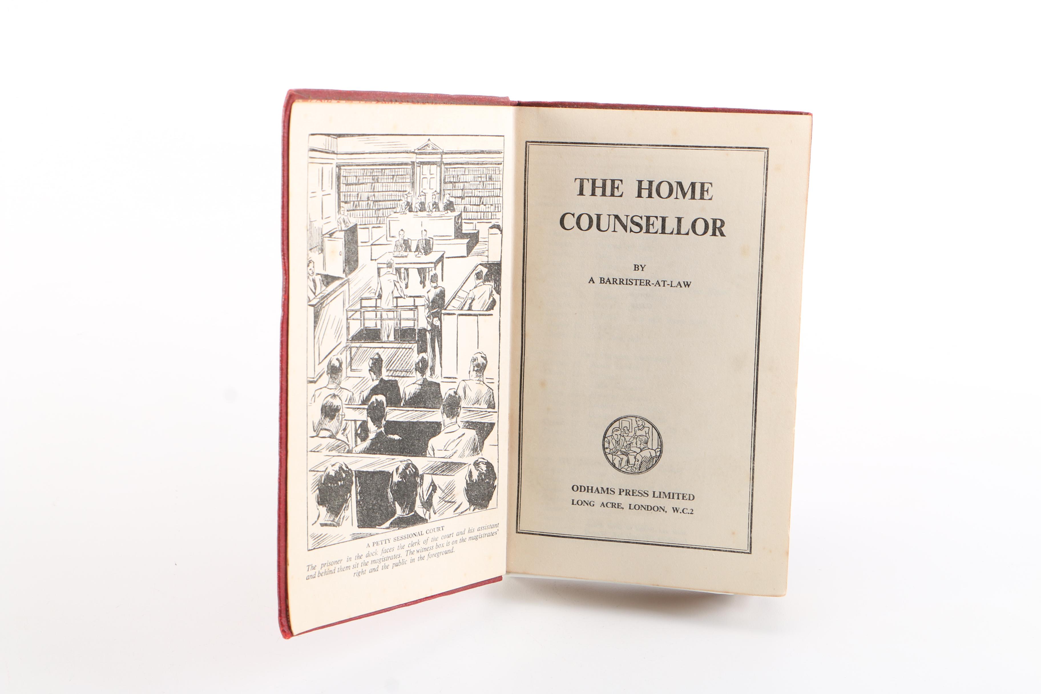 Vintage Books Including 1930s British Law Guide "The Home Counsellor"