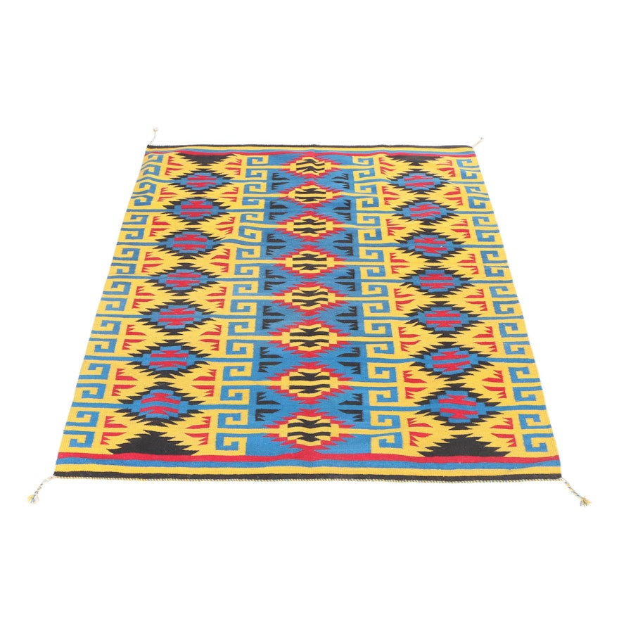 Native American Style Handwoven Wool Rug