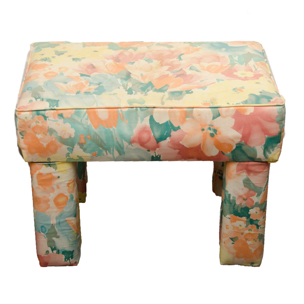 Vintage Floral Stool