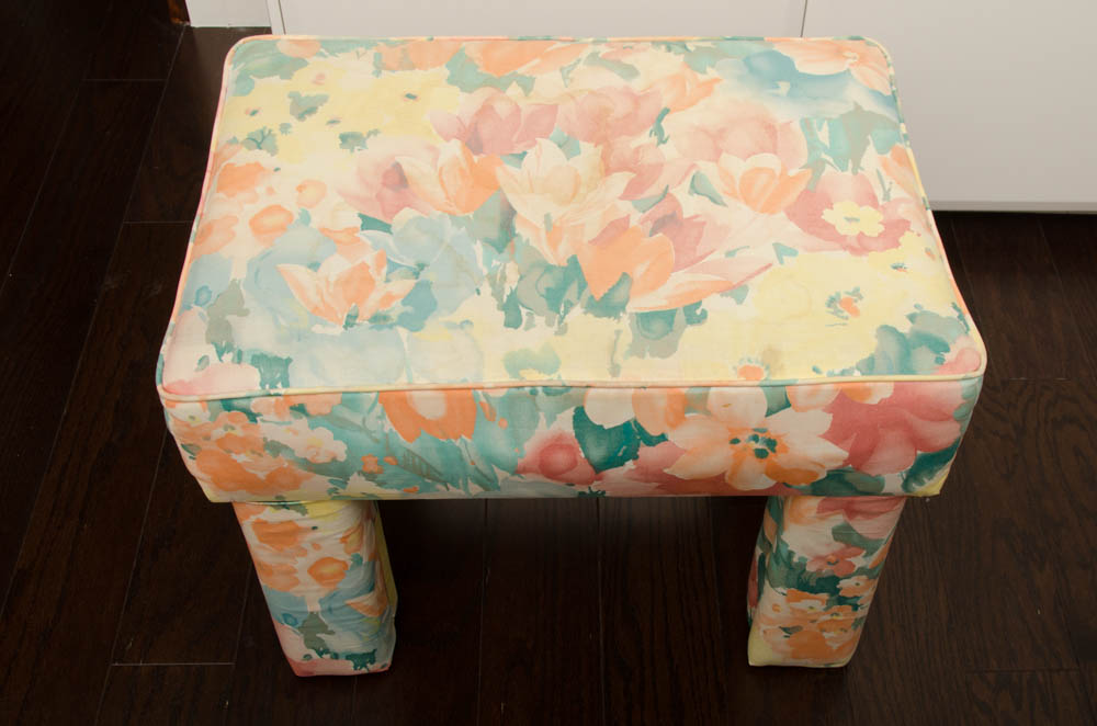 Vintage Floral Stool