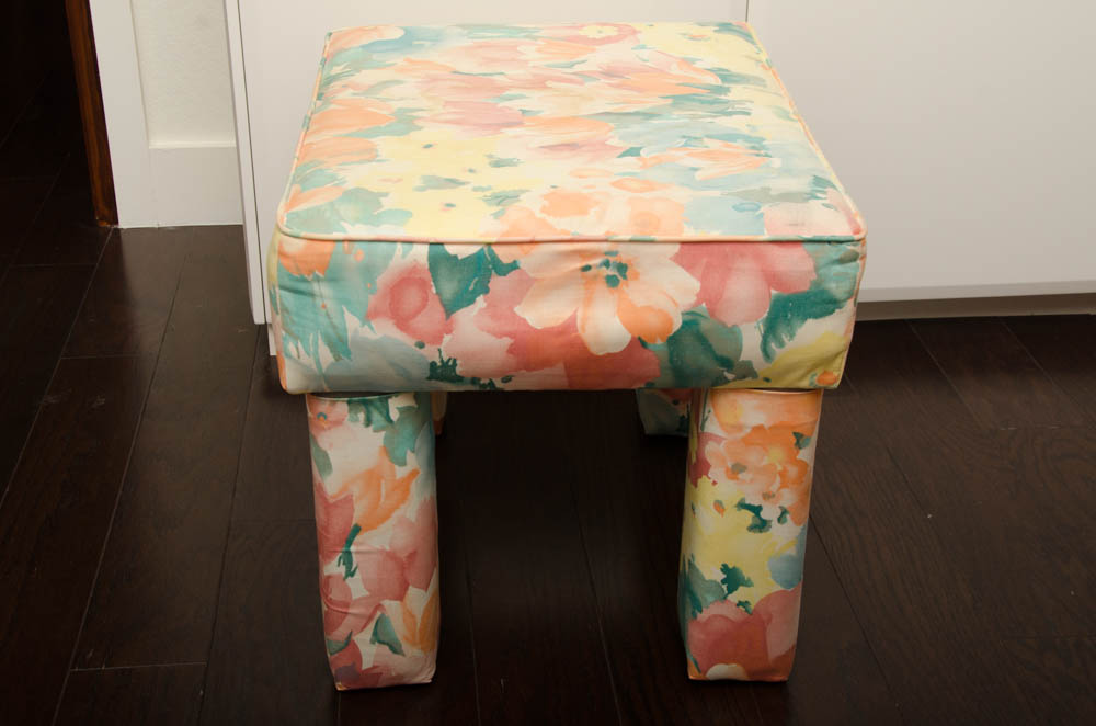 Vintage Floral Stool