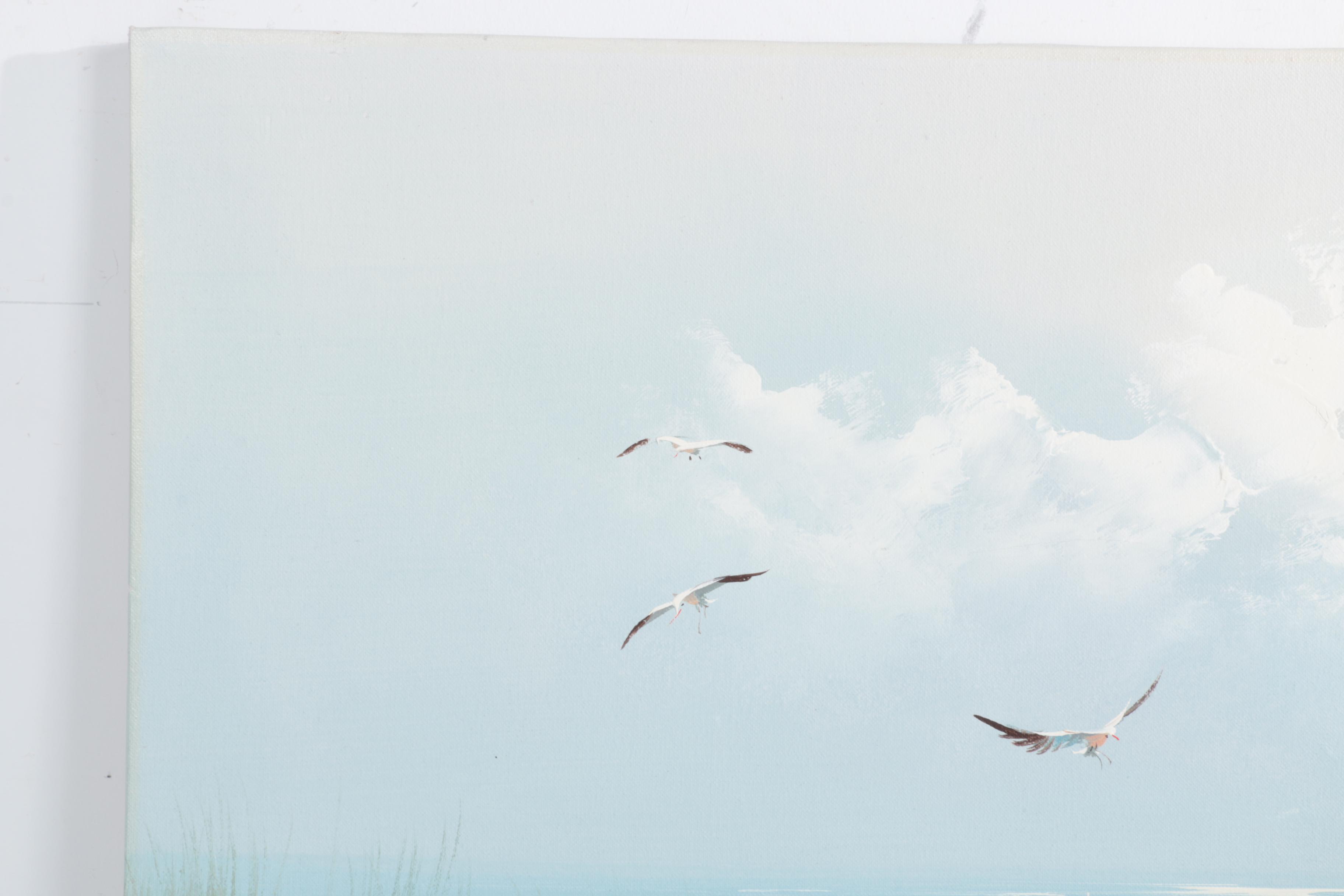 W. Brian Oil Paintings of Beach Scenes with Children