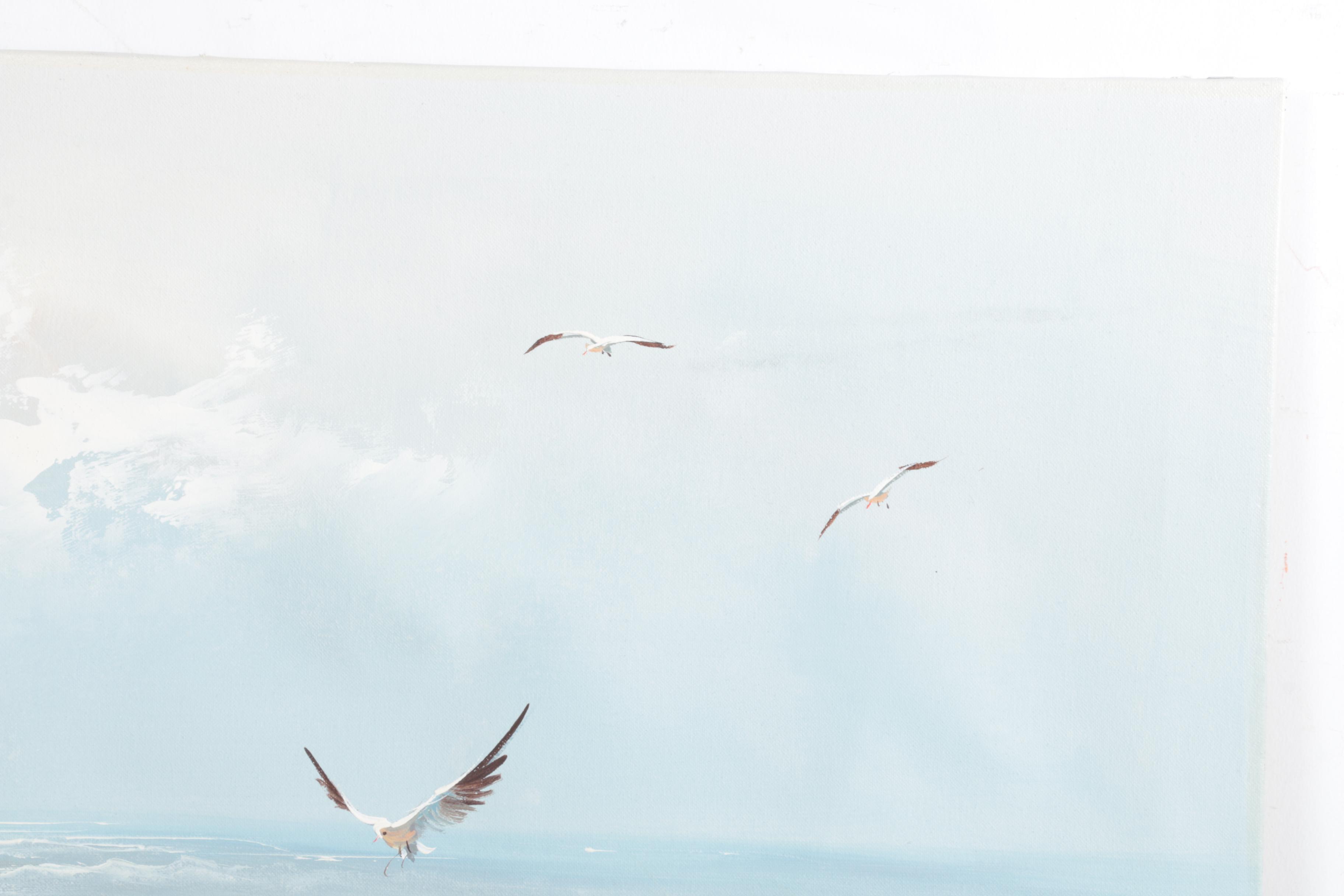 W. Brian Oil Paintings of Beach Scenes with Children