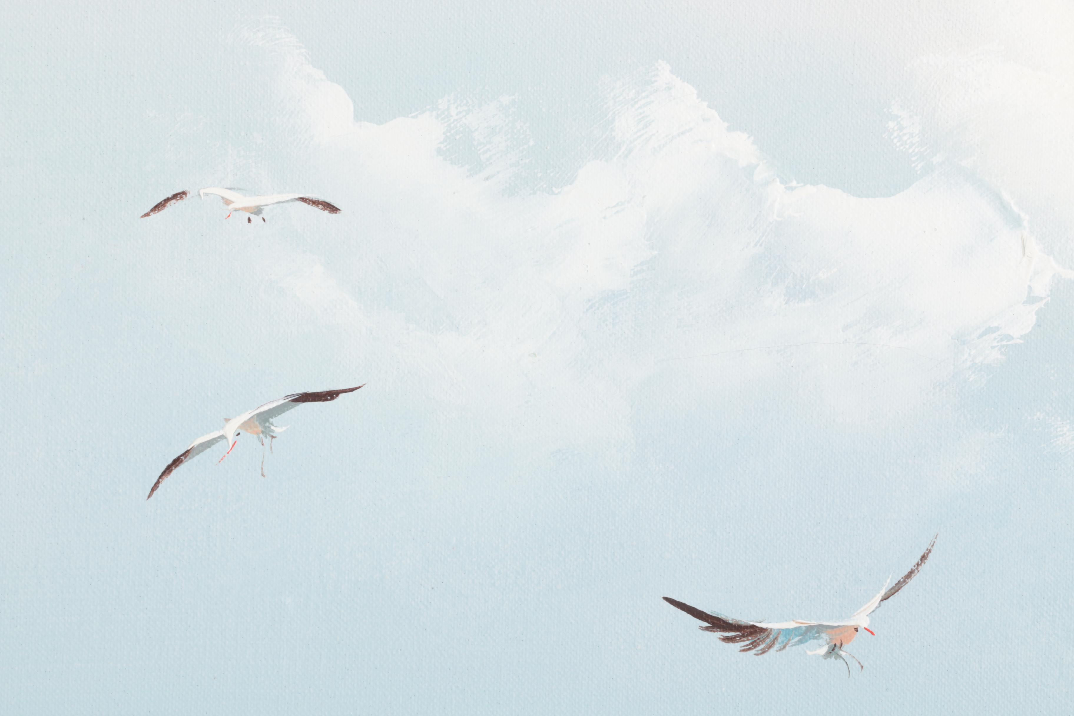 W. Brian Oil Paintings of Beach Scenes with Children