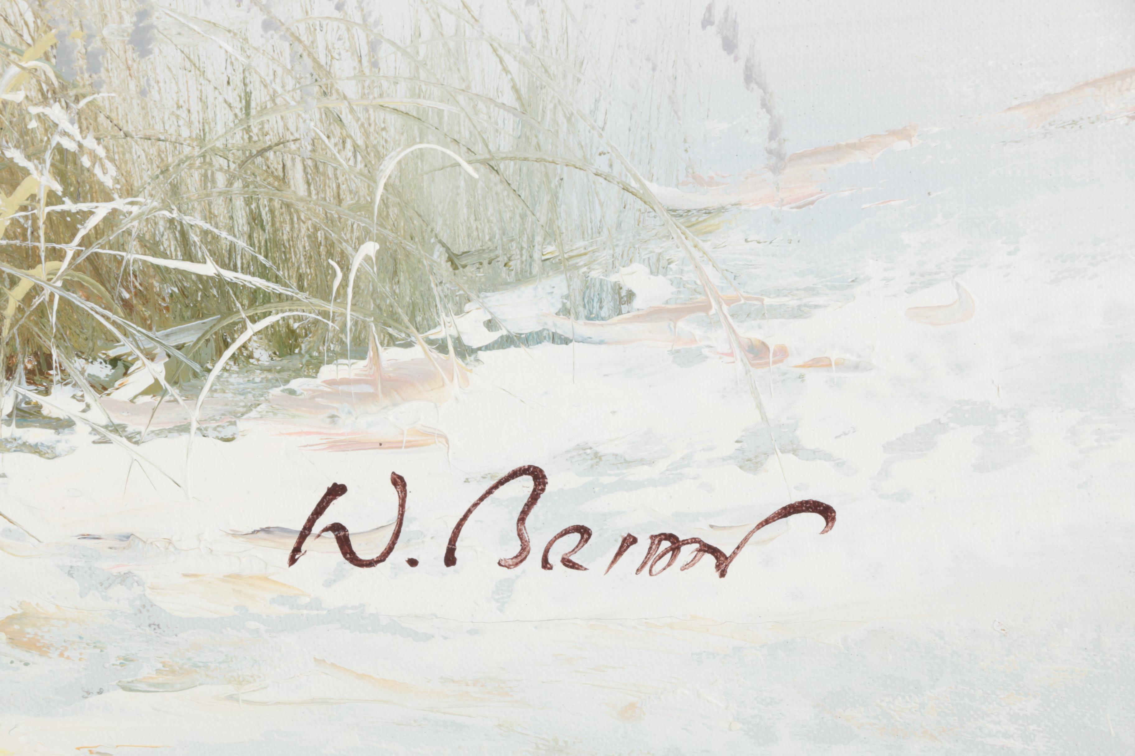 W. Brian Oil Paintings of Beach Scenes with Children