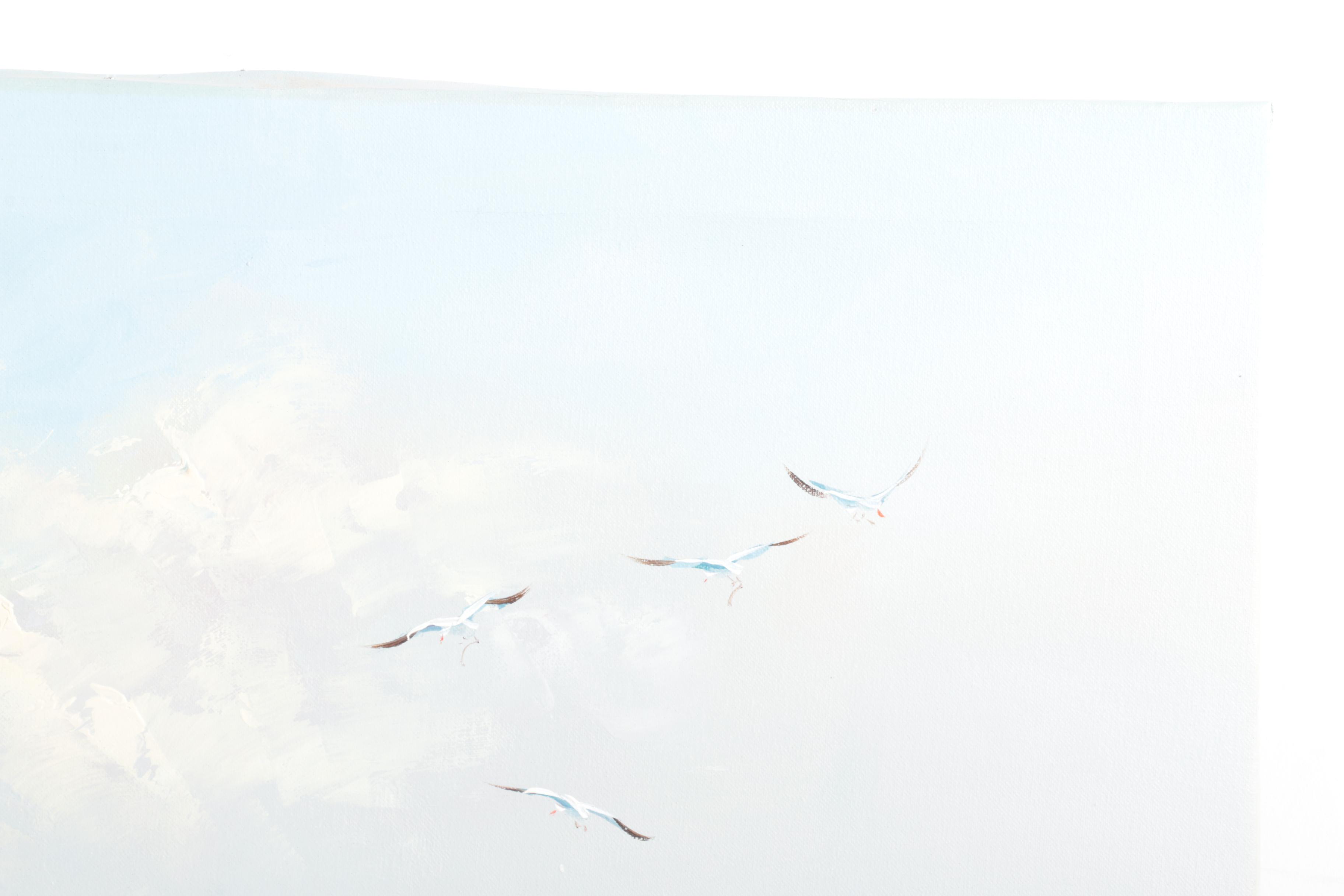 W. Brian Oil Paintings of Beach Scenes with Children