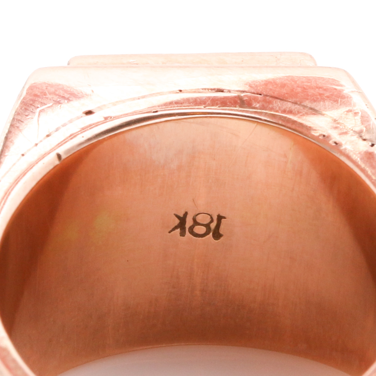14K Two Tone Gold Chinese Good Fortune Signet Ring