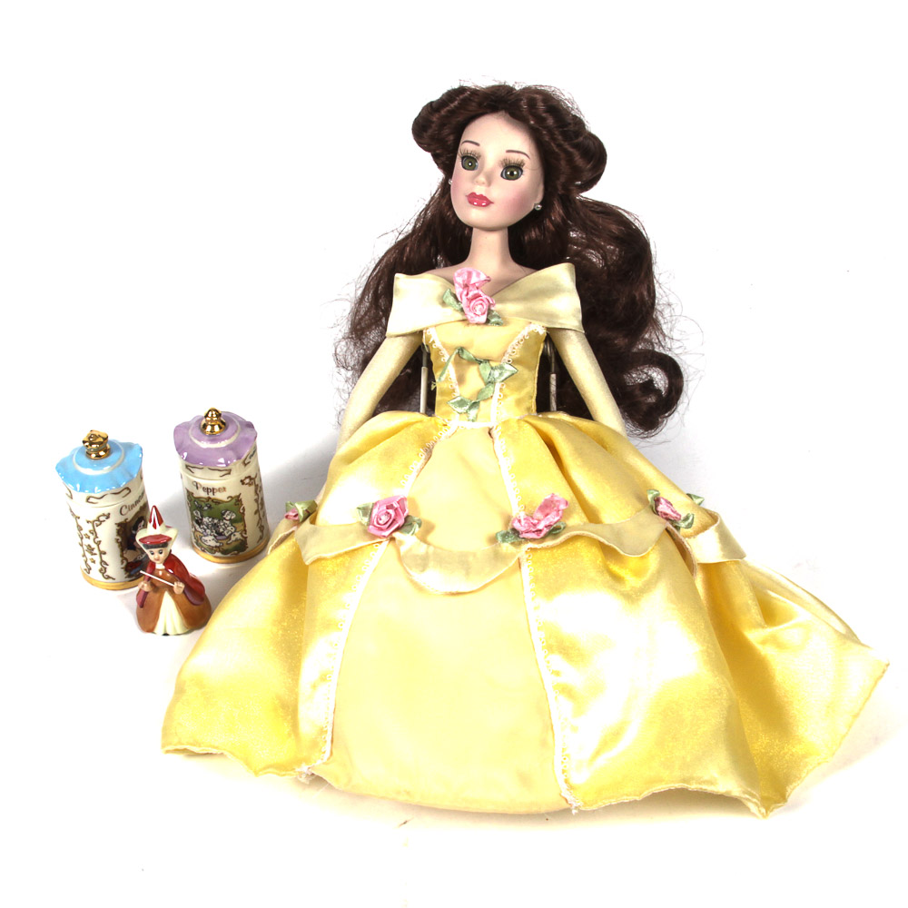 Disney Collectibles Including Belle Porcelain Doll