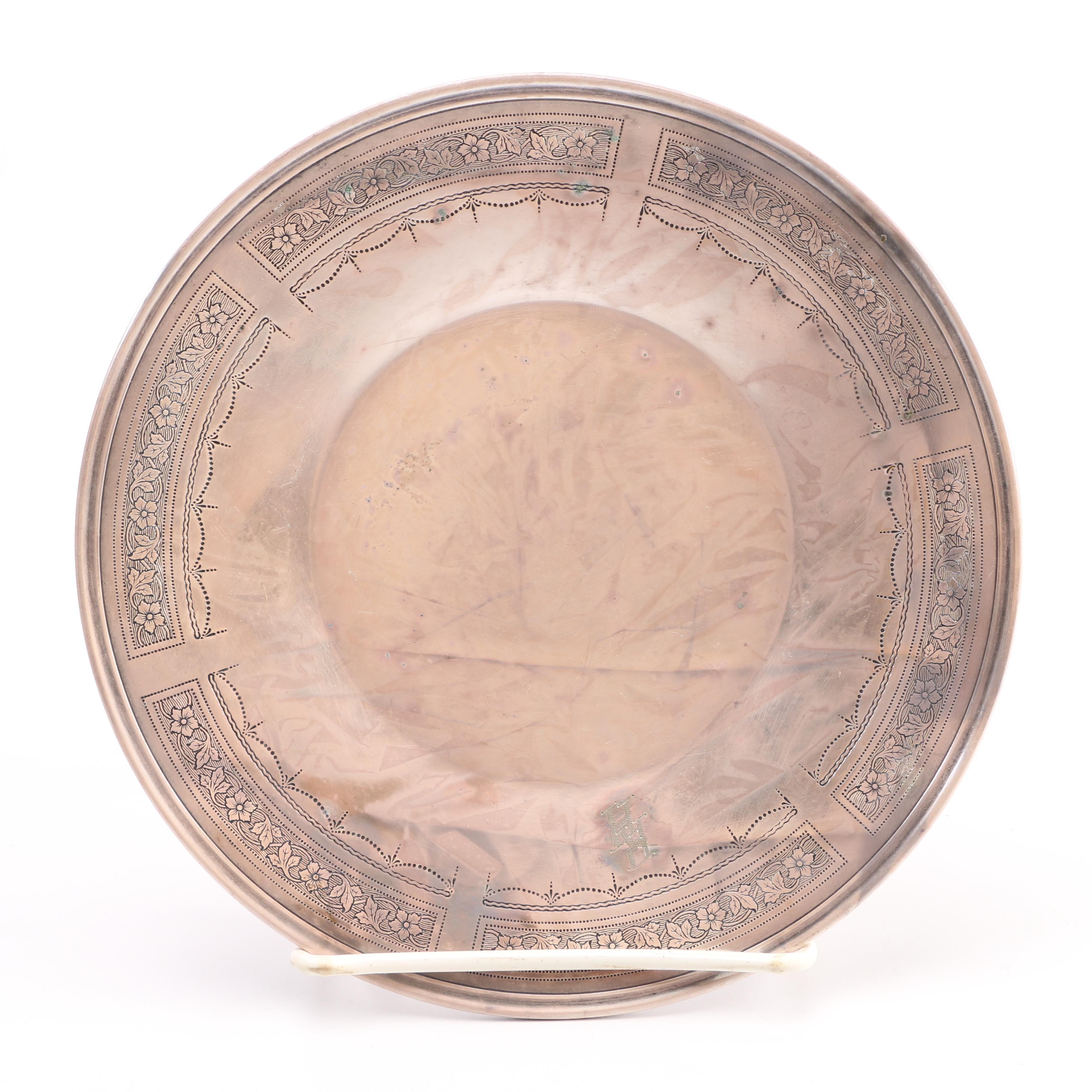 Art Deco Baby Feeding Set Community Plate and Napier Silver Plate With Bakelite Handles