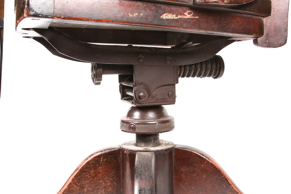 Mid 20th Century Swiveling Wooden Office Chair by B.L. Marble Chair Co.