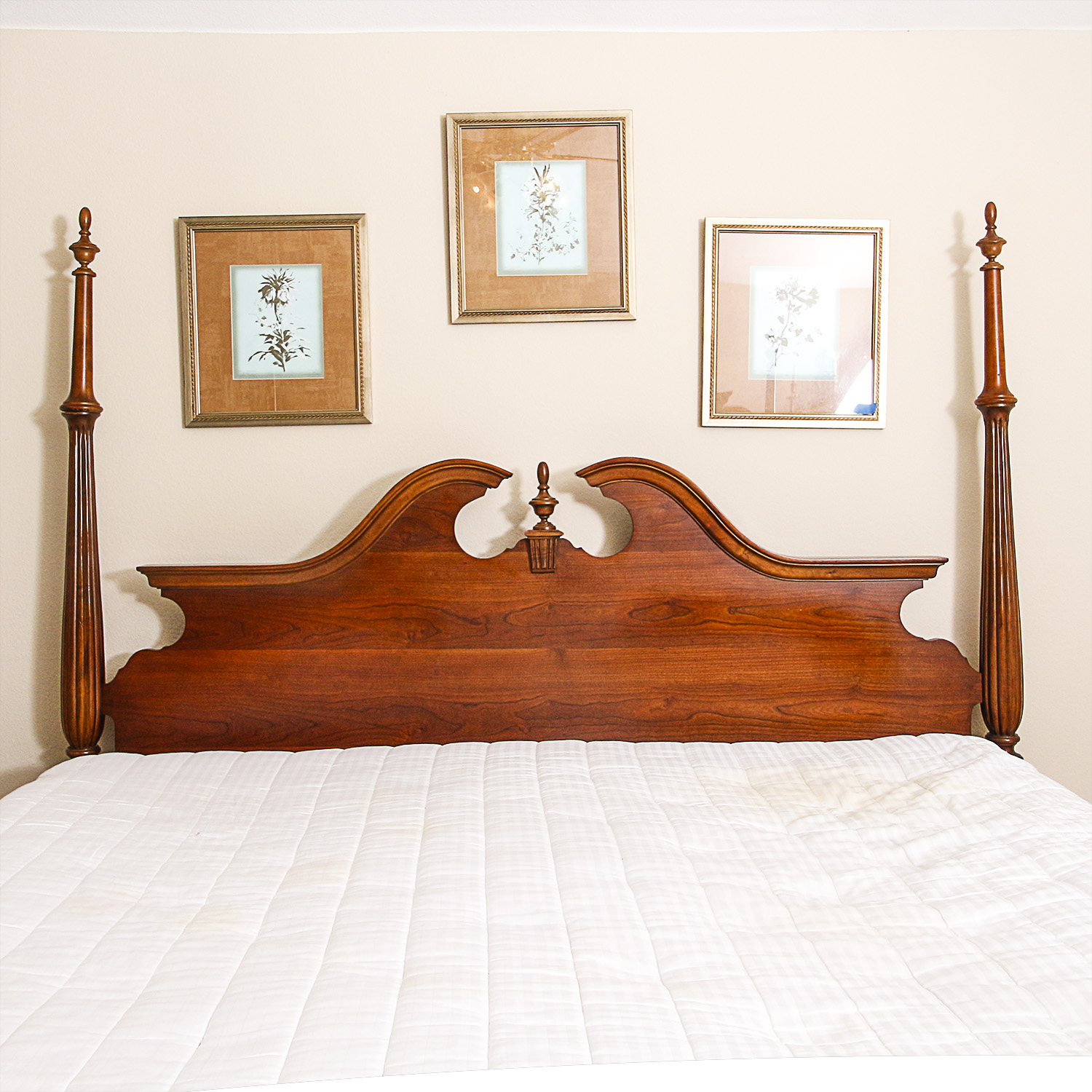 Federal Style King Size Tall-Post Bed Frame