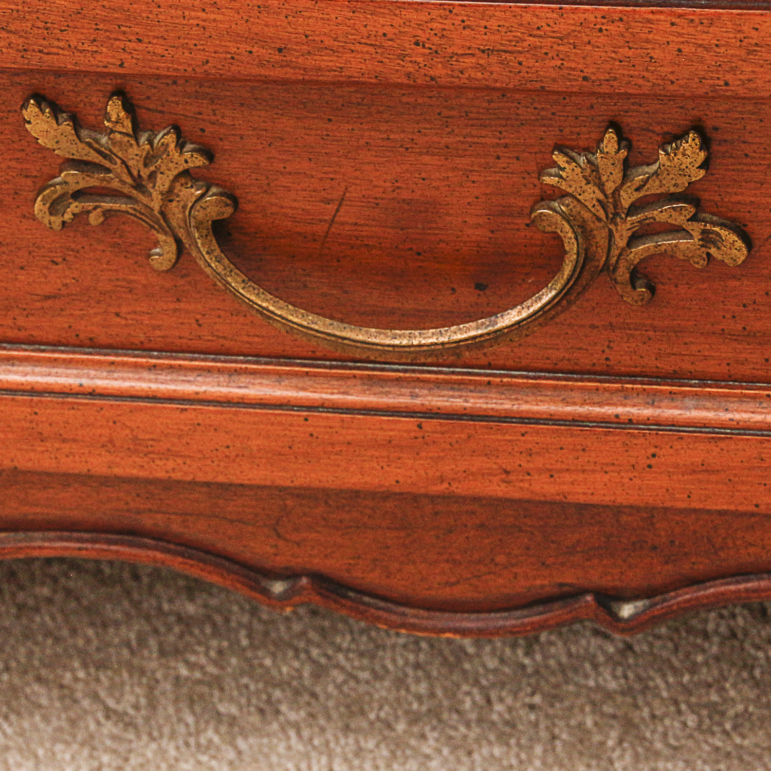 Vintage Louis XV Style Dresser by John Stuart Inc. With Mirror