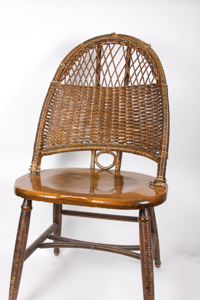 Vintage Heywood Brothers and Wakefield Woven Back Chair