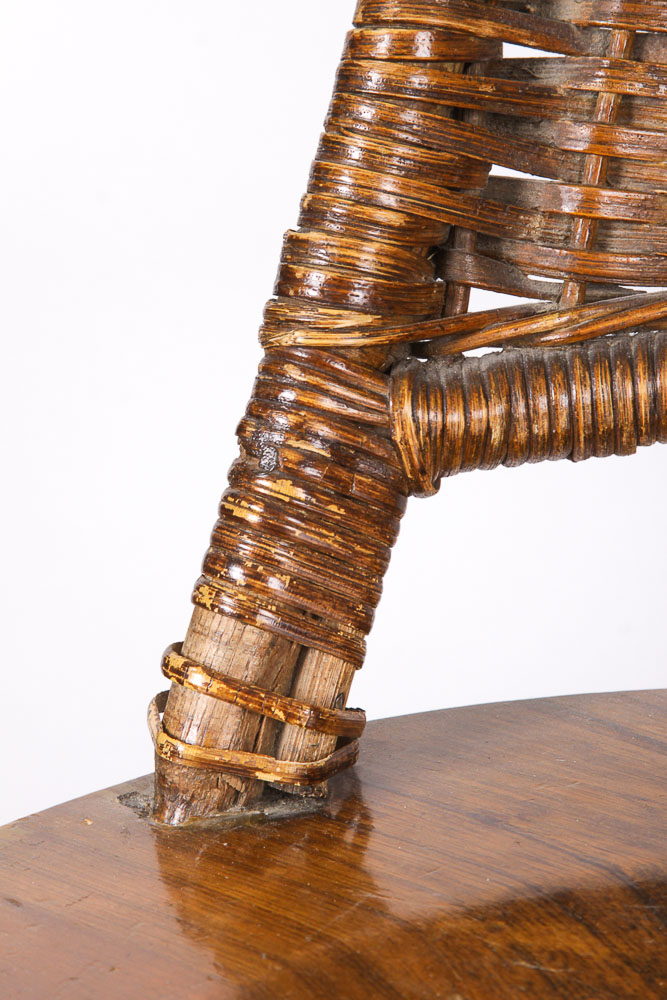 Vintage Heywood Brothers and Wakefield Woven Back Chair