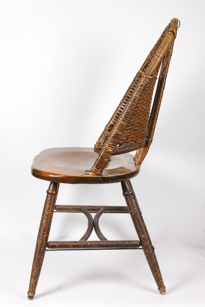 Vintage Heywood Brothers and Wakefield Woven Back Chair