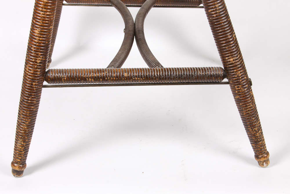 Vintage Heywood Brothers and Wakefield Woven Back Chair