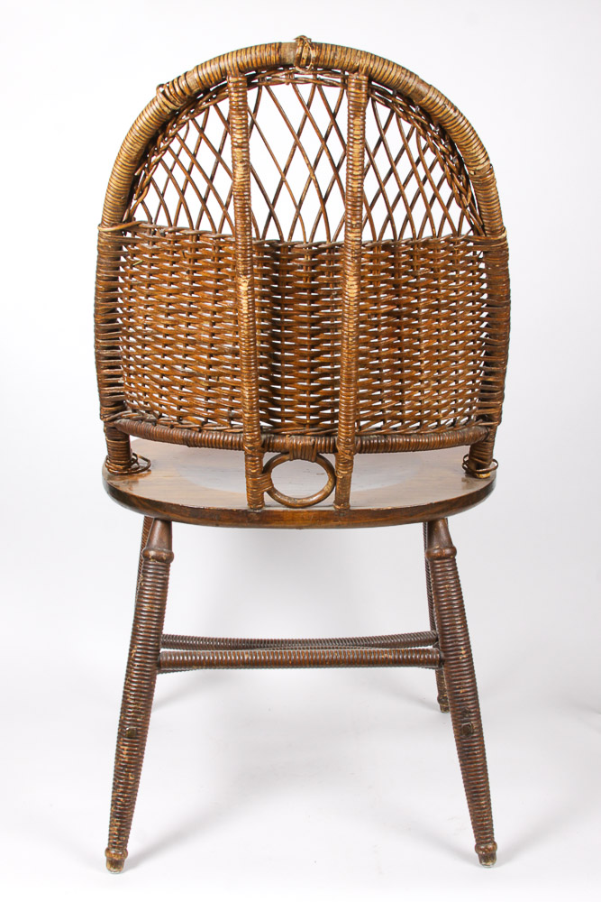 Vintage Heywood Brothers and Wakefield Woven Back Chair