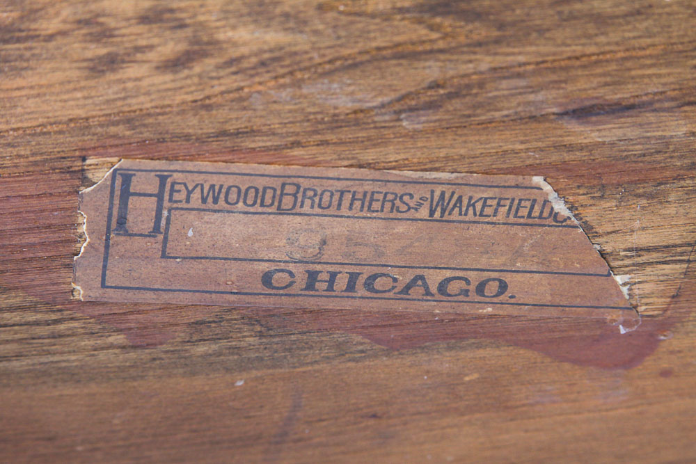 Vintage Heywood Brothers and Wakefield Woven Back Chair