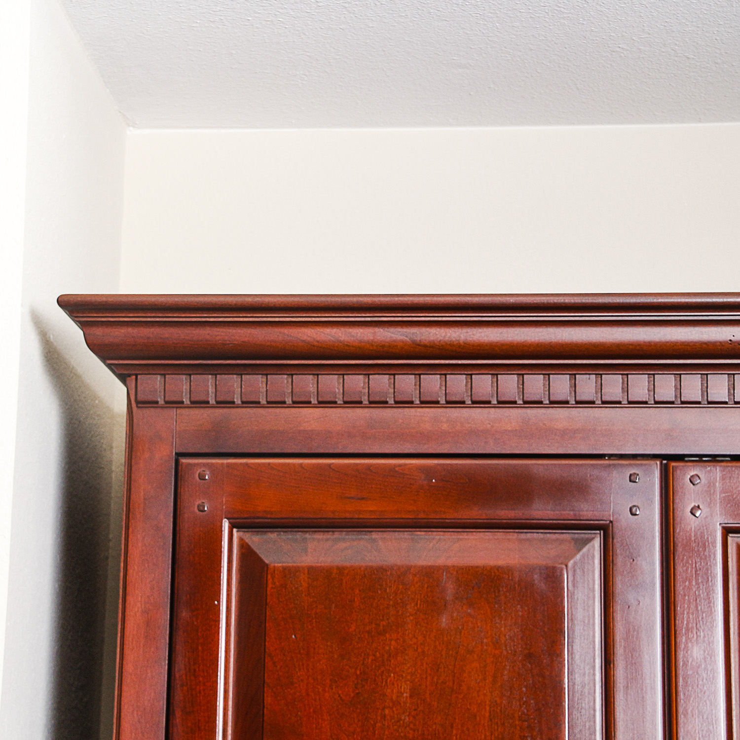 Entertainment Armoire Converted to Bar Cabinet