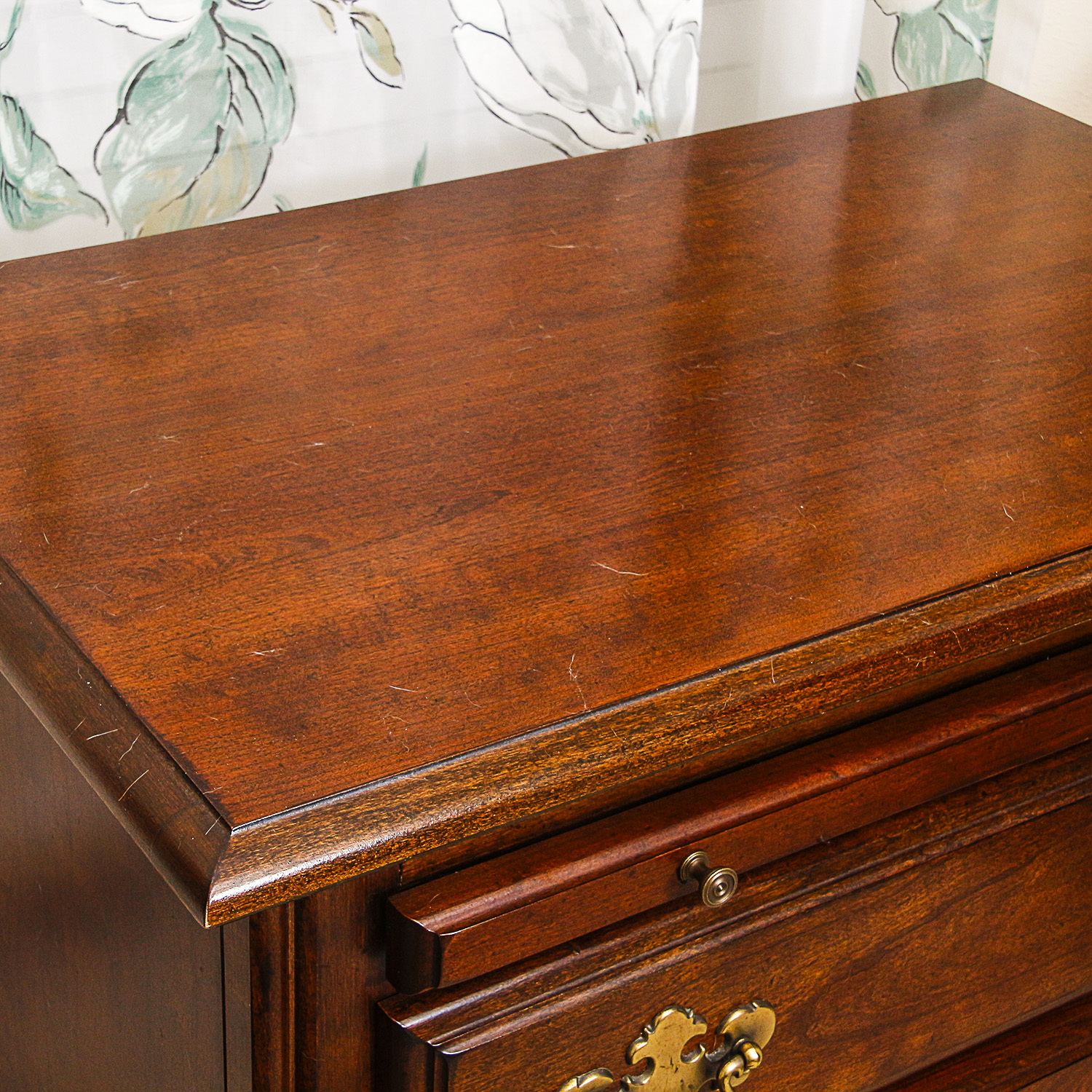 Vintage Chippendale Style Four-Drawer Nightstand by American Drew