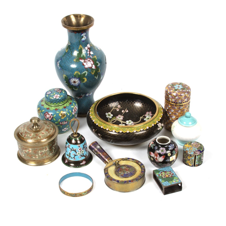 Chinese Cloisonne Collection and Other Intricate Asian Houseware
