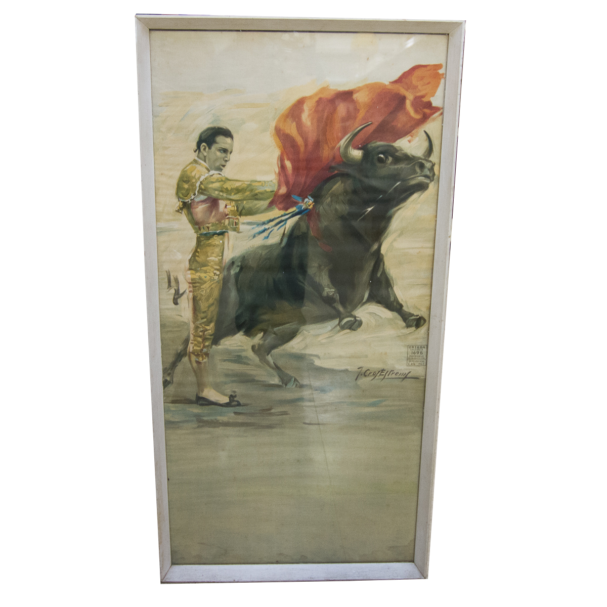 Vintage Ortega Valencia Lithograph After Joseph Cros Estrems