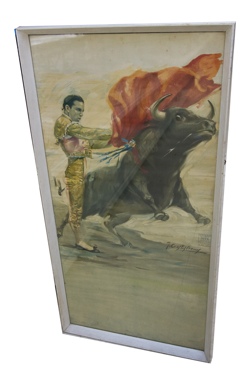 Vintage Ortega Valencia Lithograph After Joseph Cros Estrems