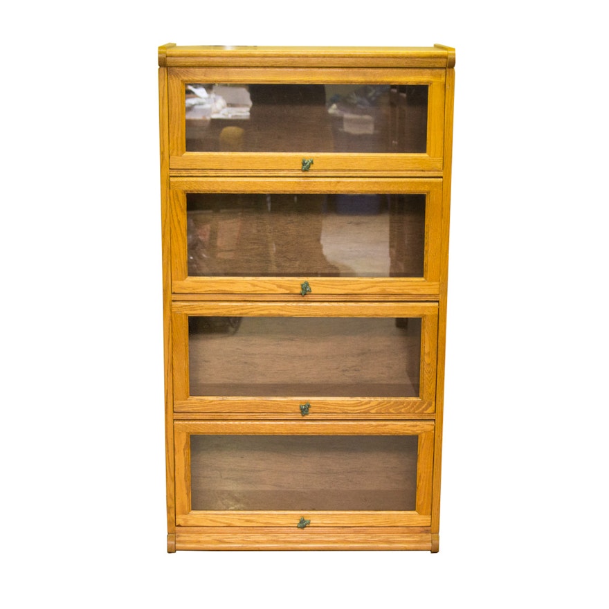 Vintage Oak Barrister's Cabinet