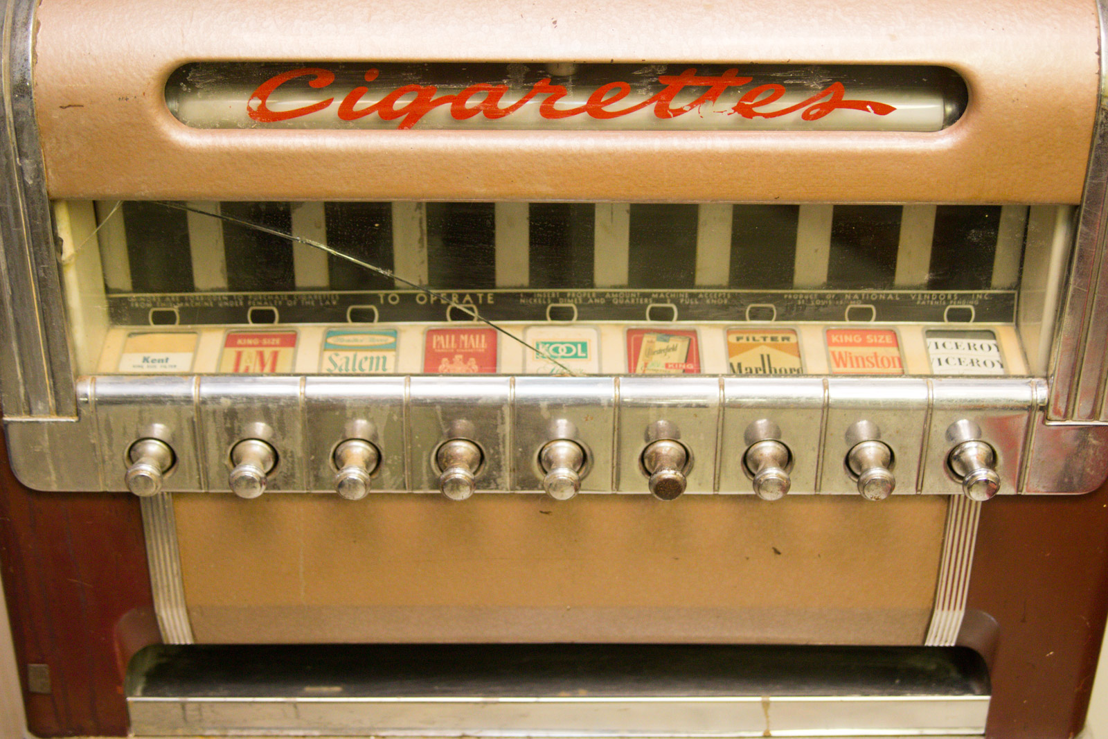 Vintage Art Deco National Cigarette Vending Machine
