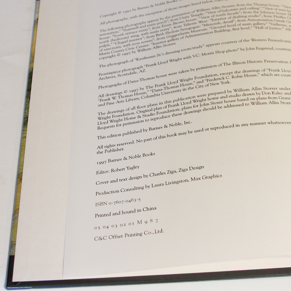 Collection of Frank Lloyd Wright Books