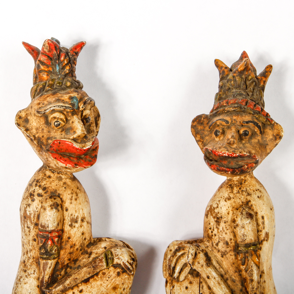 Hand Carved Monkey Curtain Tie Backs