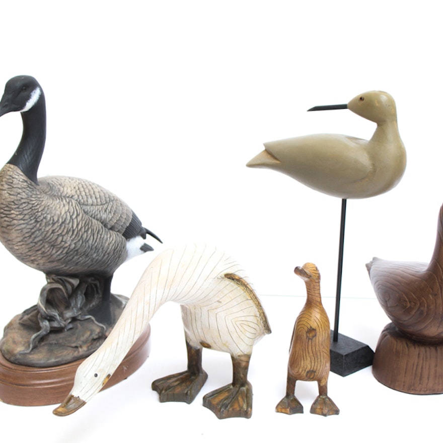 Wooden Bird Figures