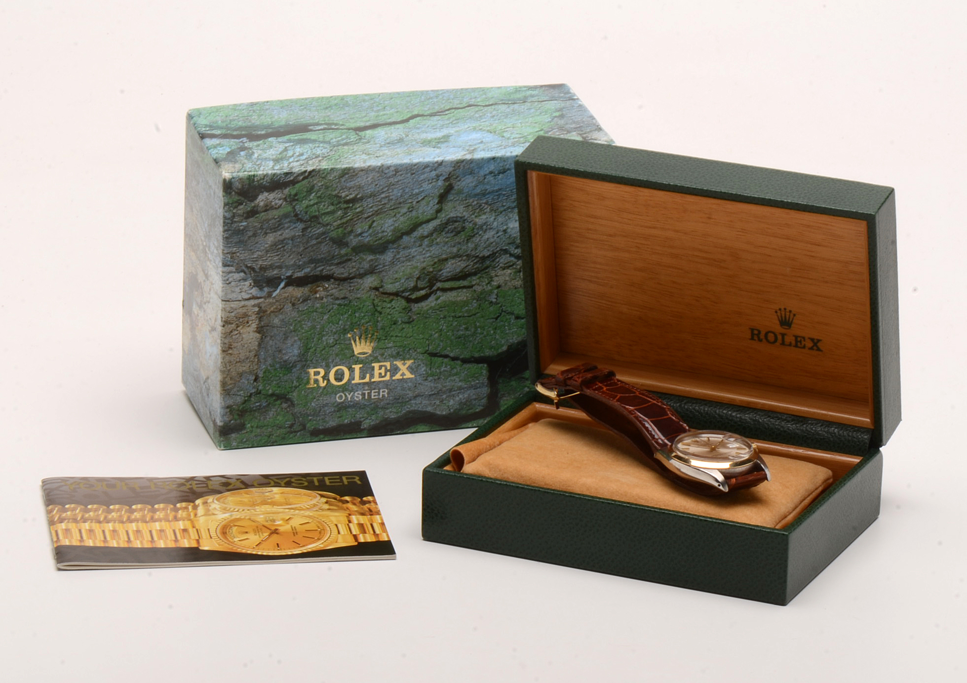 Vintage Rolex Date 18K Yellow Gold Bezel Watch