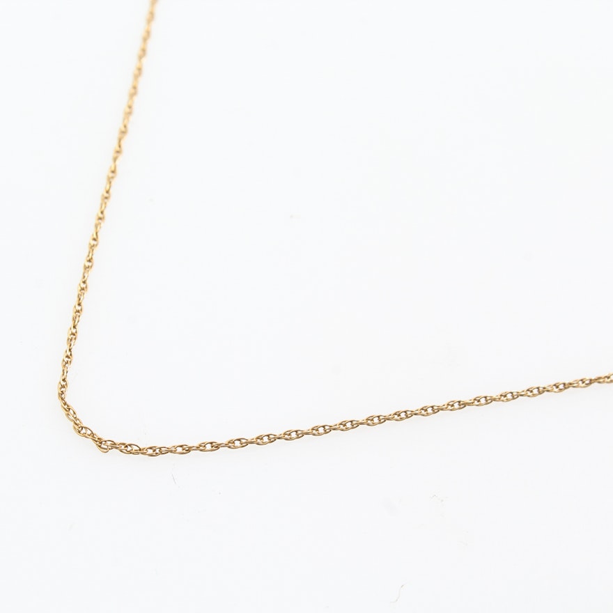 14K Yellow Gold Cable Chain