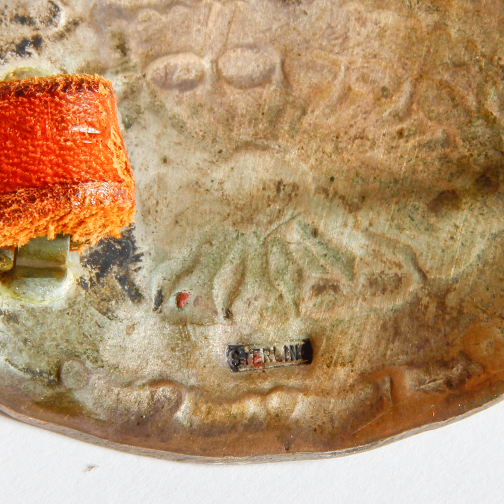 Native American Style Sterling and Leather Concho Belt