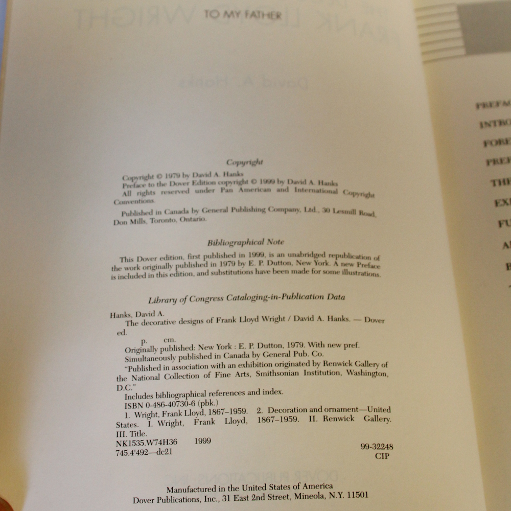 Collection of Frank Lloyd Wright Books