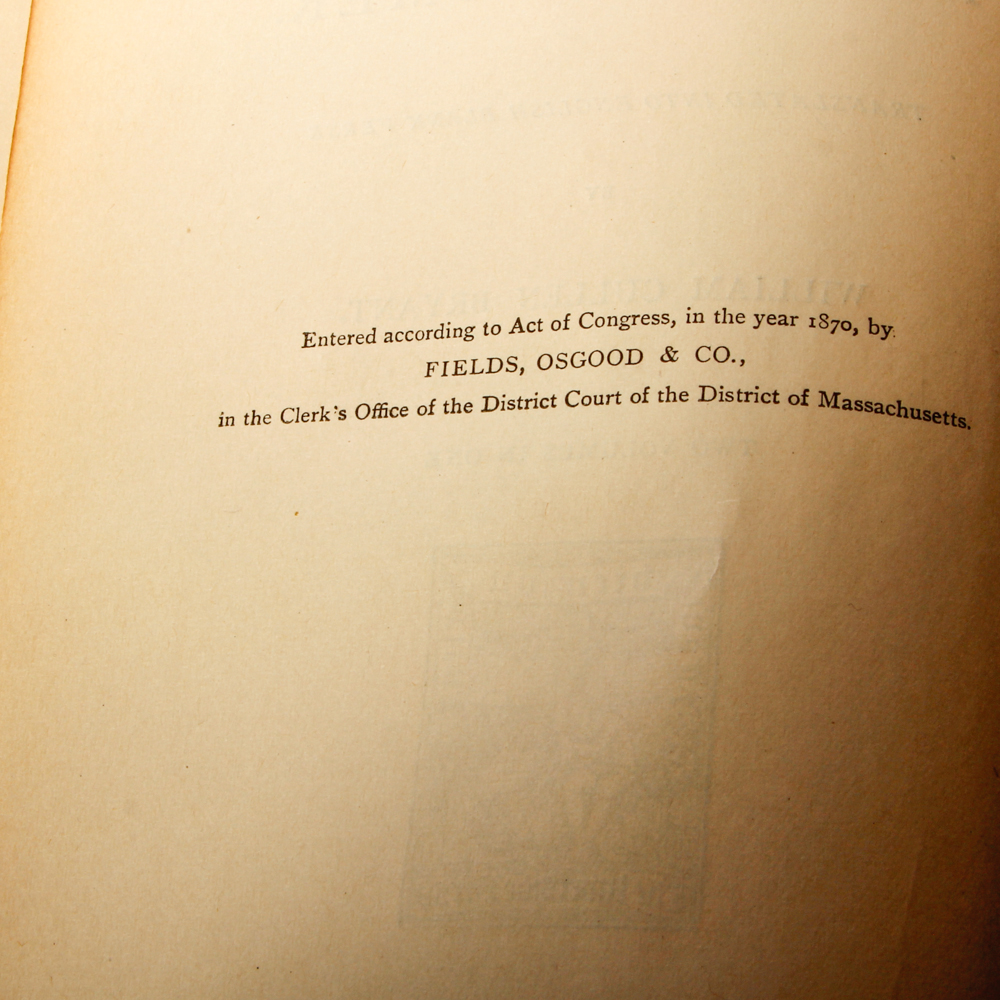 Vintage Copy of "The Illiad of Homer" by W.C. Bryant.