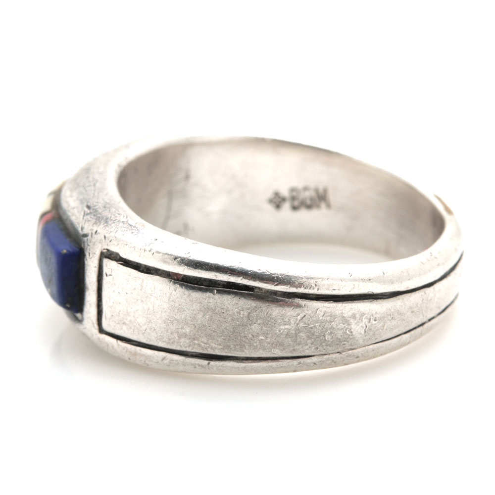 Sterling Silver Gemstone Rings Featuring B.G. Mudd Zuni Style Mosaic Inlay