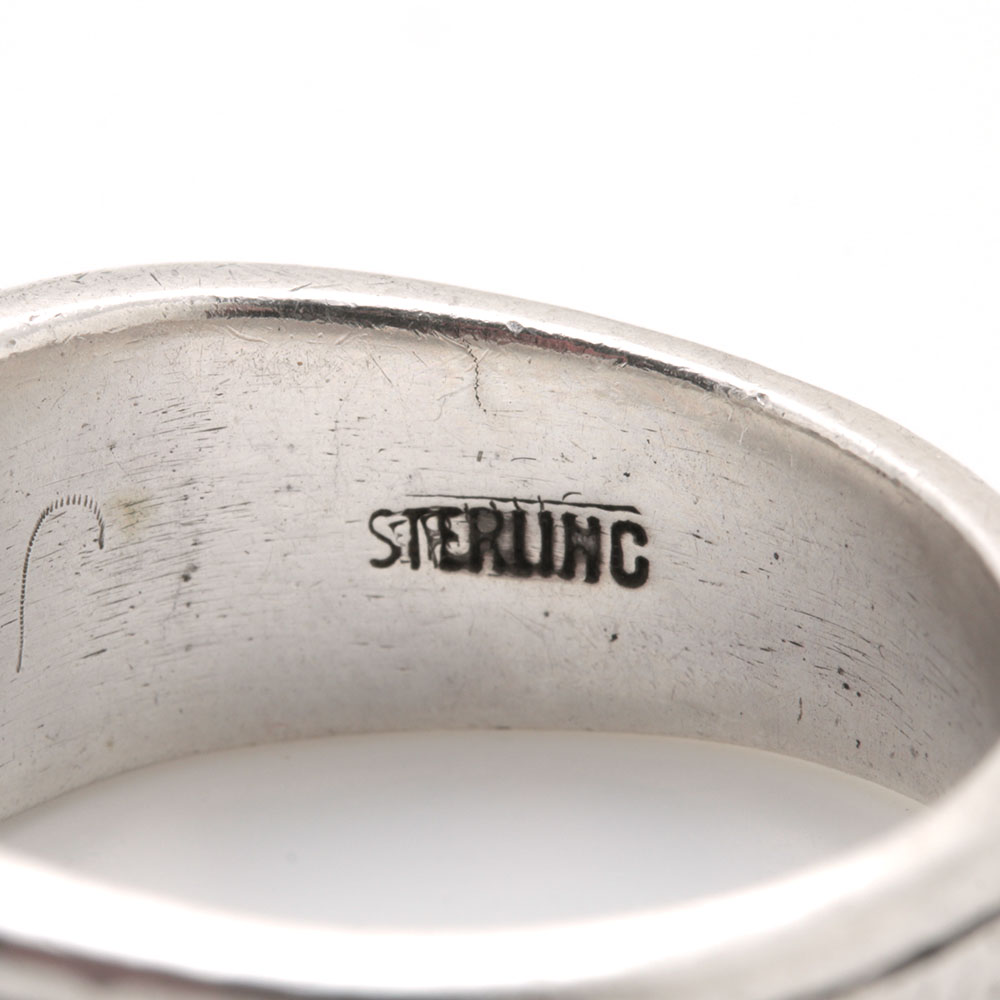 Sterling Silver Gemstone Rings Featuring B.G. Mudd Zuni Style Mosaic Inlay