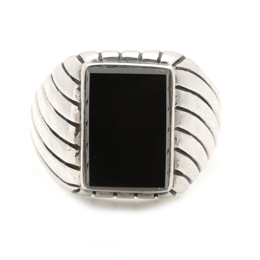 Sterling Silver Gemstone Rings Featuring B.G. Mudd Zuni Style Mosaic Inlay