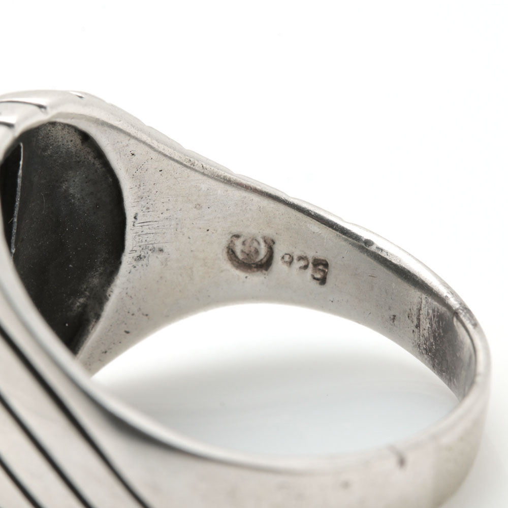 Sterling Silver Gemstone Rings Featuring B.G. Mudd Zuni Style Mosaic Inlay