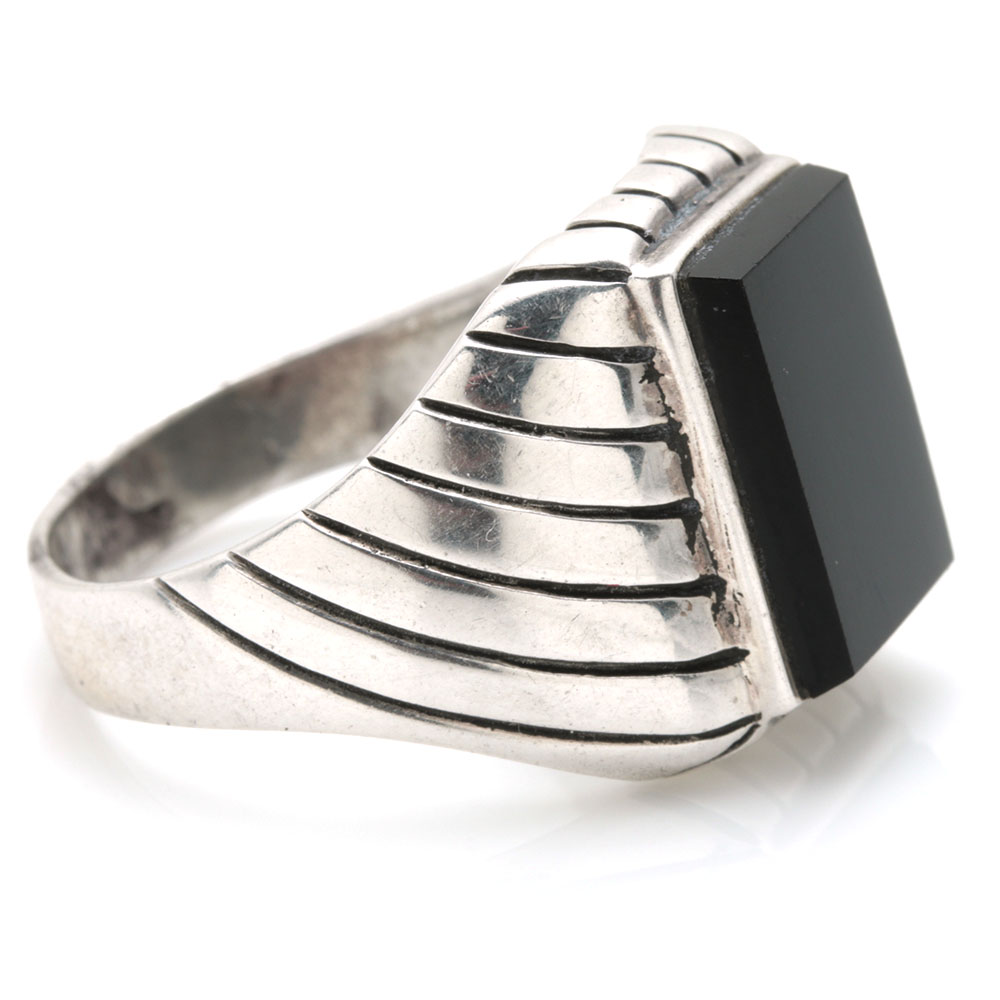 Sterling Silver Gemstone Rings Featuring B.G. Mudd Zuni Style Mosaic Inlay